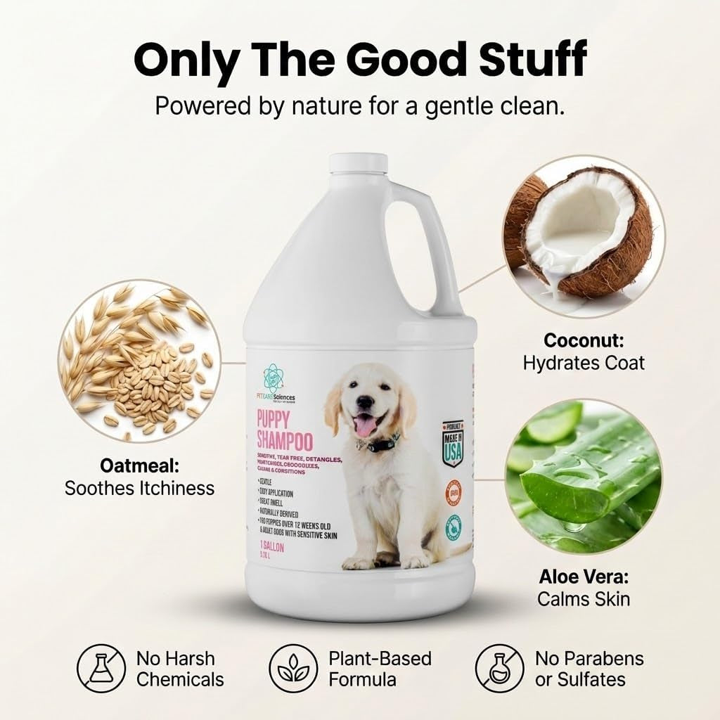 Coconut Oatmeal Puppy & Dog Shampoo & Conditioner