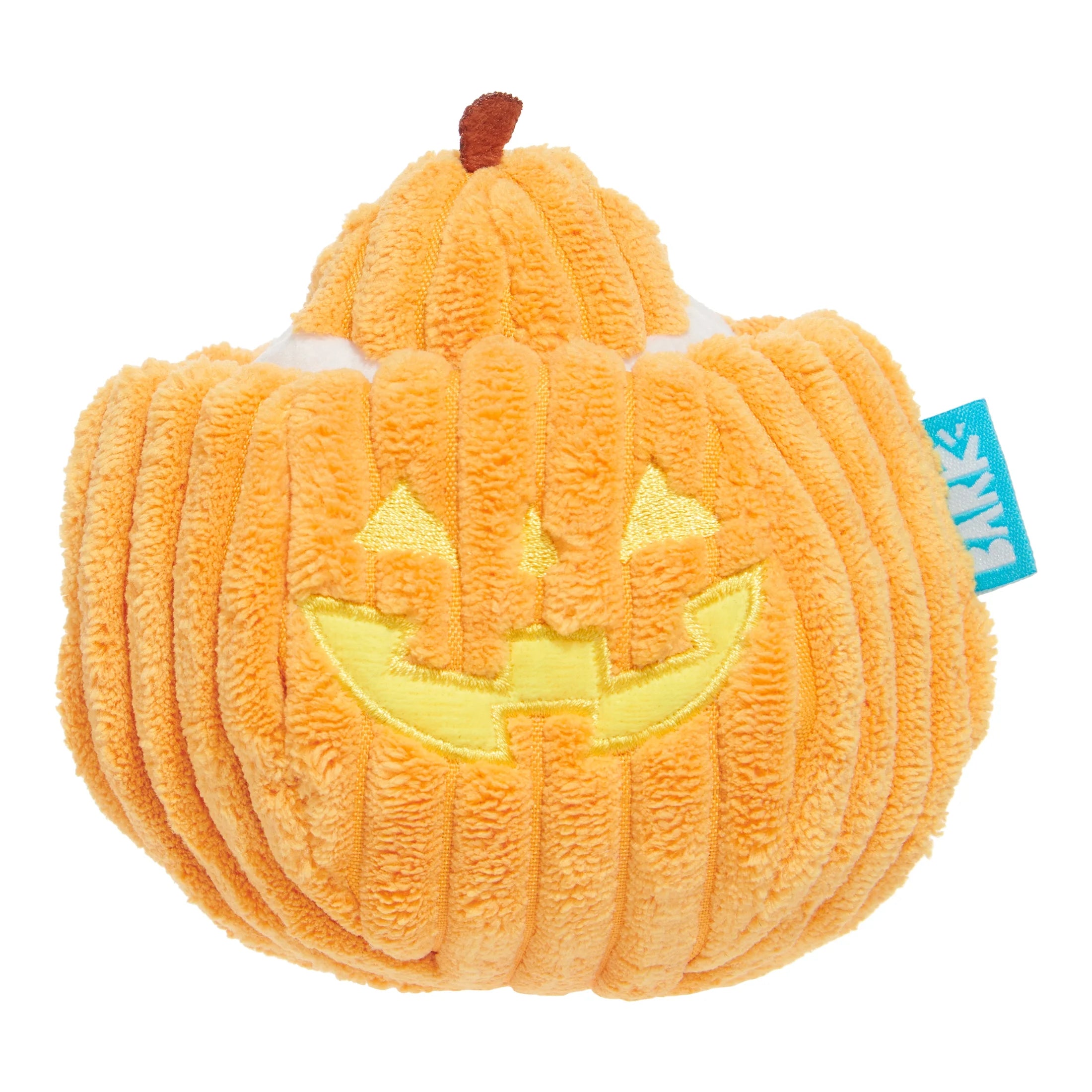 Eek-A-Boo Pumpkin Plush Dog Toy, Multicolor, for Dogs of All Sizes