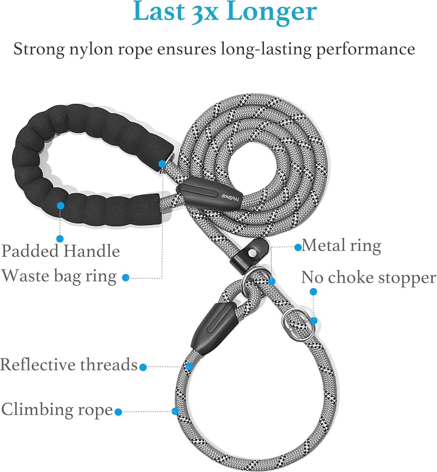 Everyday Comfort-Grip Slip Training Lead – Grey