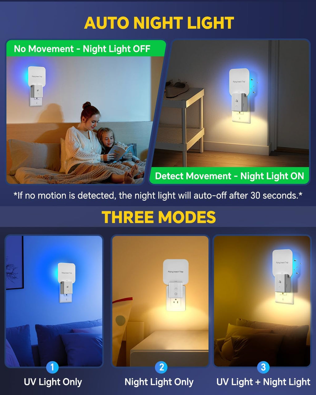 Indoor Flying Insect 2-in-1 Trap – 1 Device + 5 Glue Cards