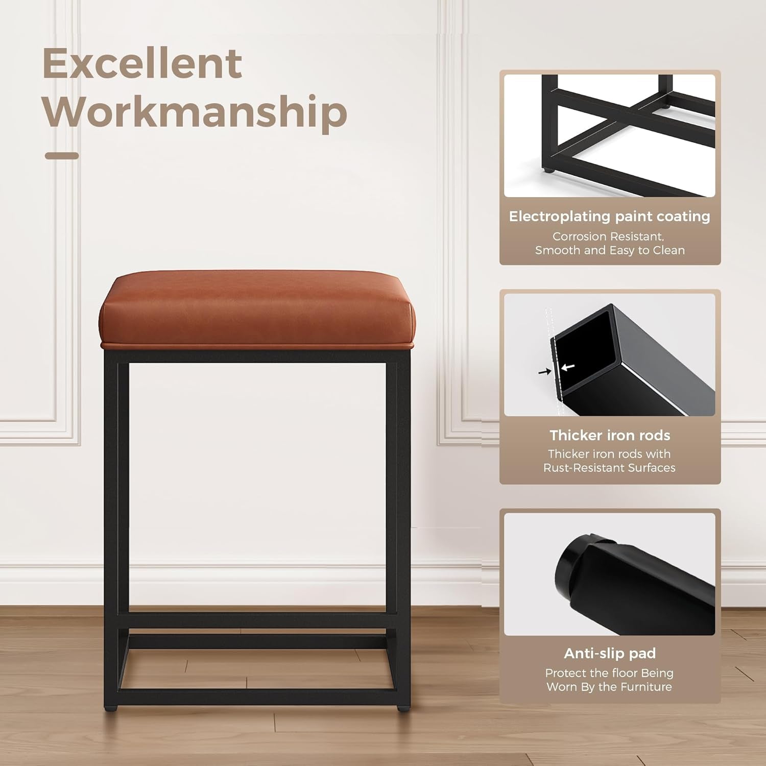 Modern Counter Stools – Set of 2