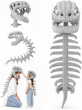 Dinosaur Skeleton Costume for Kids, Dino Toys for Kids 5-7,Cozy Plush with Skull & Spine,Cosplay Props for Halloween